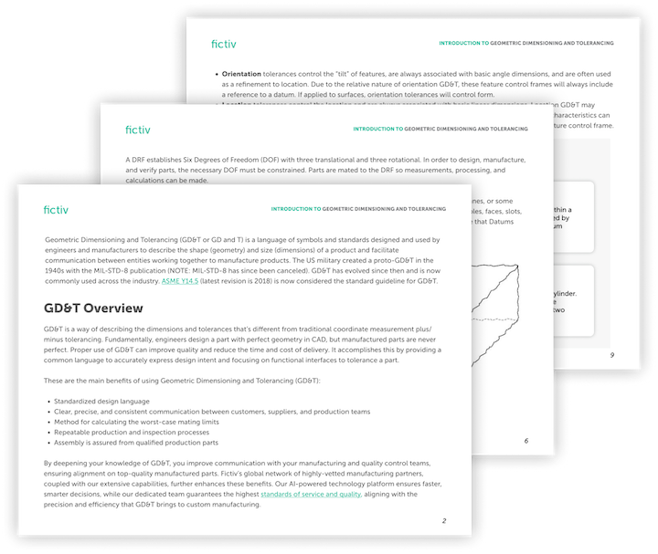 Introduction to Geometric Dimensioning and Tolerancing